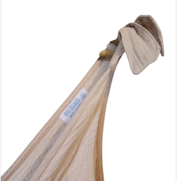 4OUR Dreamers ANTHROPOLOGIE Women's tan jumpsuit SMALL tie Top Wide Leg Ankle - Picture 6 of 8